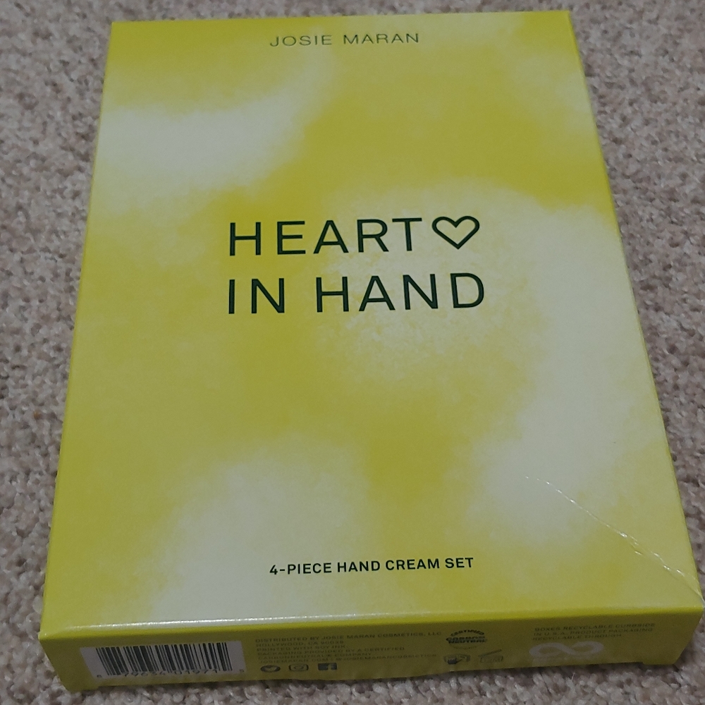 New in Box Josie Maran 4 Piece Hand Cream Set